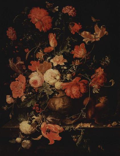 Abraham Mignon Blumen in einer Vase Sweden oil painting art